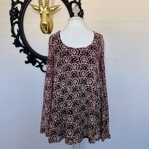 Show Me Your MuMu Burgundy and Cream Mini Dress
